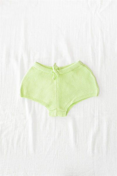 Lime Mini Knit Shorts