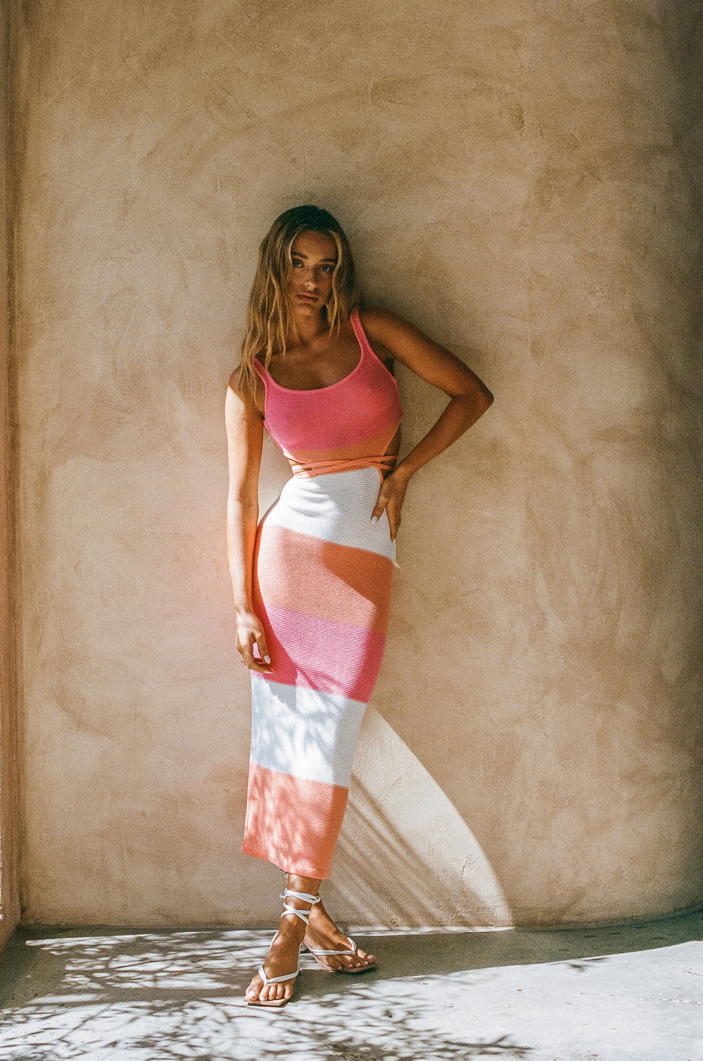 SAMPLE-London Knit Dress - Sunset