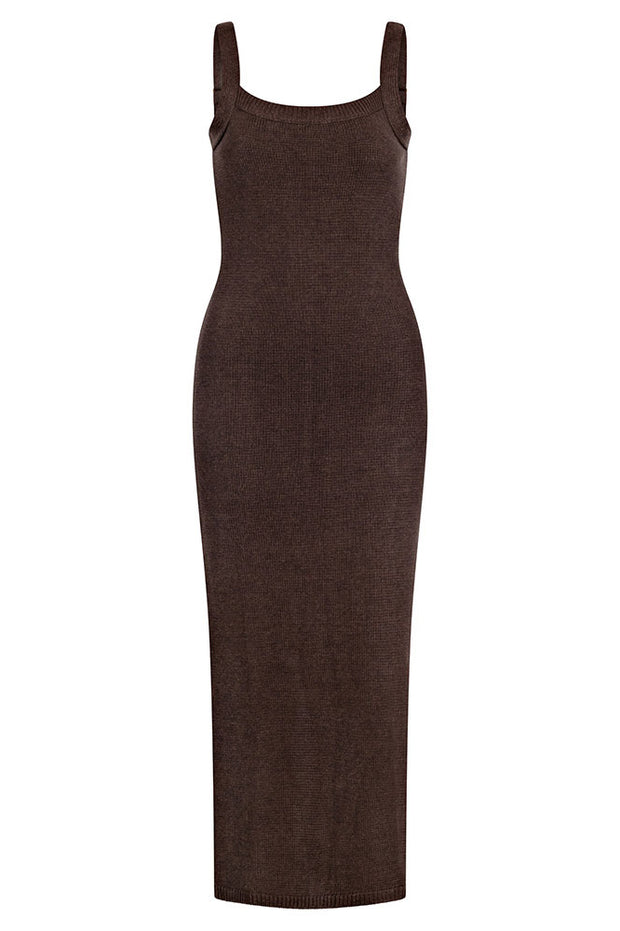 Vallie Midi Dress - Cocoa