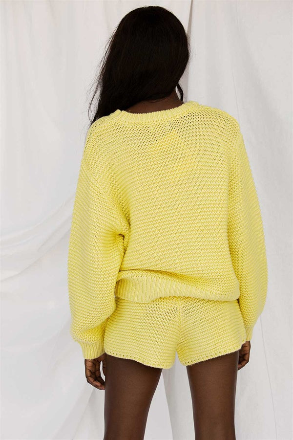 Noelle Knit Sweater - Lemon