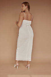 Charlina Midi Dress - White