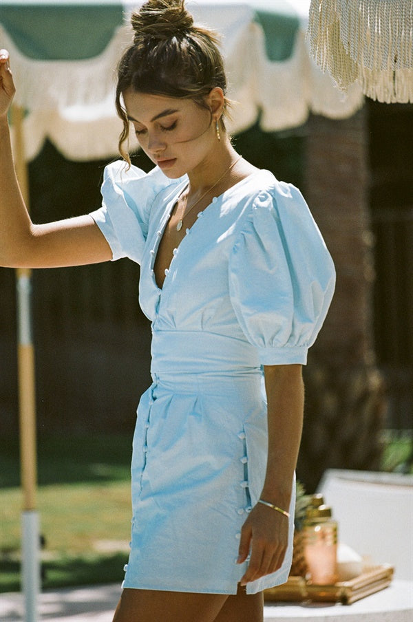 SAMPLE-Kori Dress - Blue – SABO