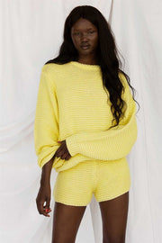 Noelle Knit Sweater - Lemon
