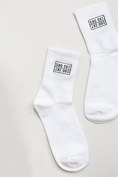 SBO Crew Socks - White