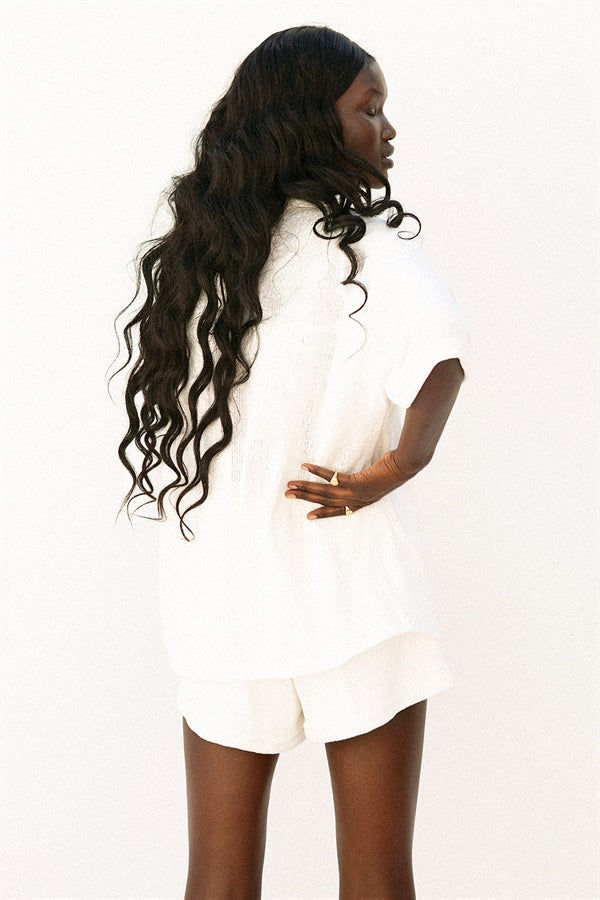 SAMPLE-Kase Top - White Knit